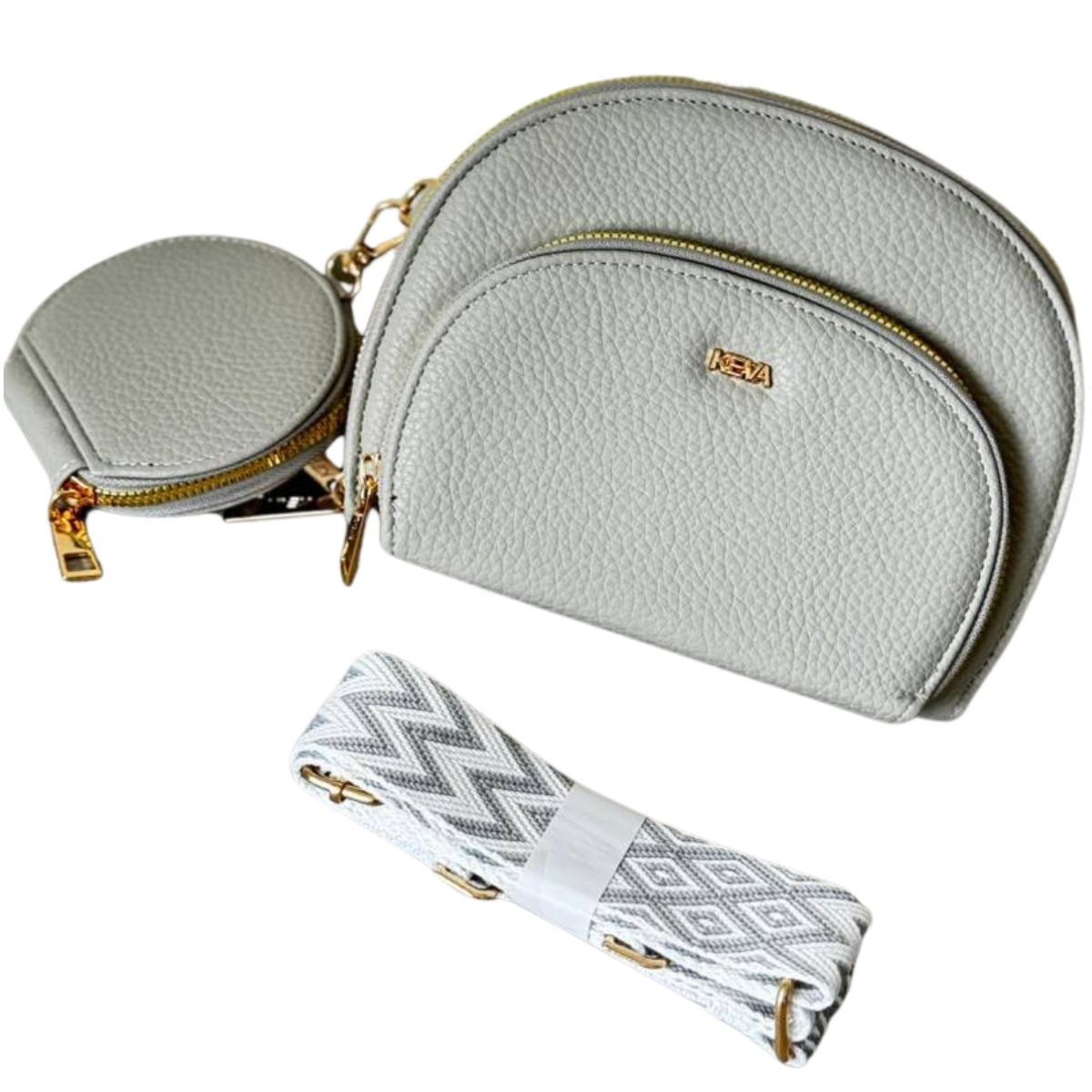 cartera pequeña para mujer keva color gris de uso diario en Neiva Colombia